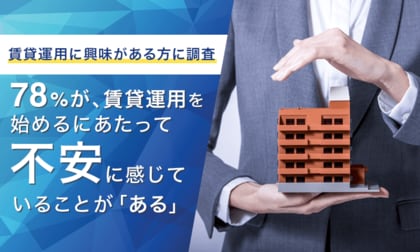 【賃貸運用に興味がある方に調査】78％が、賃貸運用を始めるにあたって不安に感じていることが「ある」