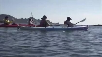 「楽しくて帰りたくない」　日南市南郷町でシーカヤック体験会