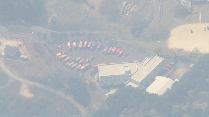 岩手・大槌町上空から撮影（26日昼頃）