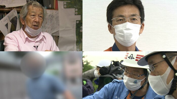 熱海市長、県知事、盛り土の現・前所有者(右上から時計回り)