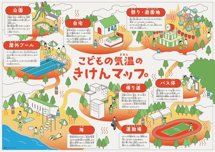 「こどもの気温のきけんマップ」