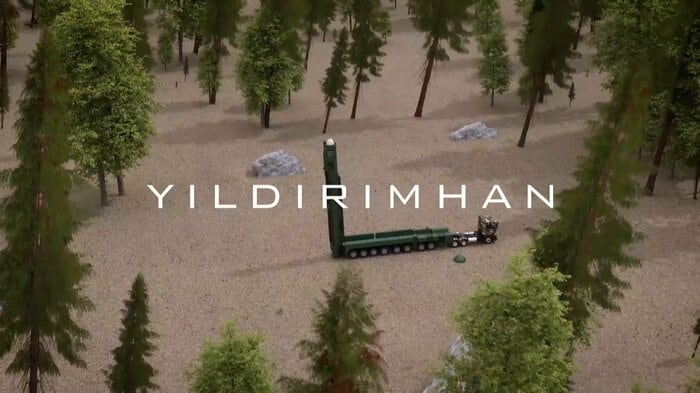 YILDIRIMHAN/イルディリムハン型ICBM（大陸間弾道ミサイル）プロジェクト　移動式発射機CG
