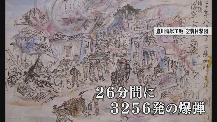 空襲目撃図(提供:豊川市桜ヶ丘ミュージアム)