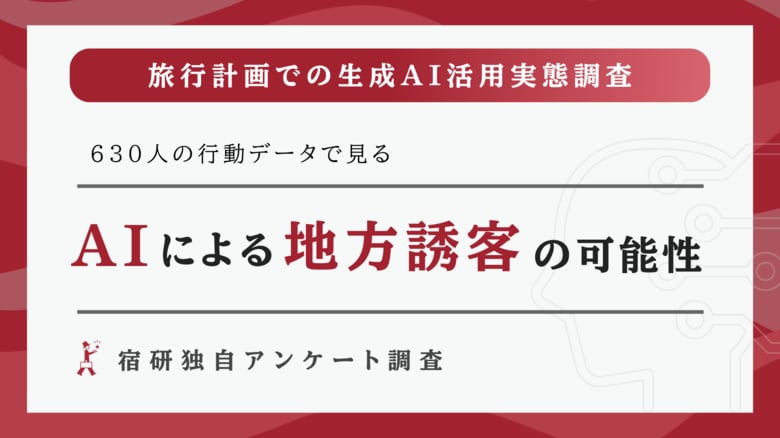 ＜調査リリース＞AIの提案先に「旅行者」は行ったのか？ │旅行計画でAIを使った630人の行動実態調査【宿研】