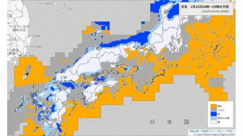 25日にかけ記録的大雪に…日本海側平地も警戒　北陸・東海・東北で短時間に降り方強まる恐れ｜FNNプライムオンライン