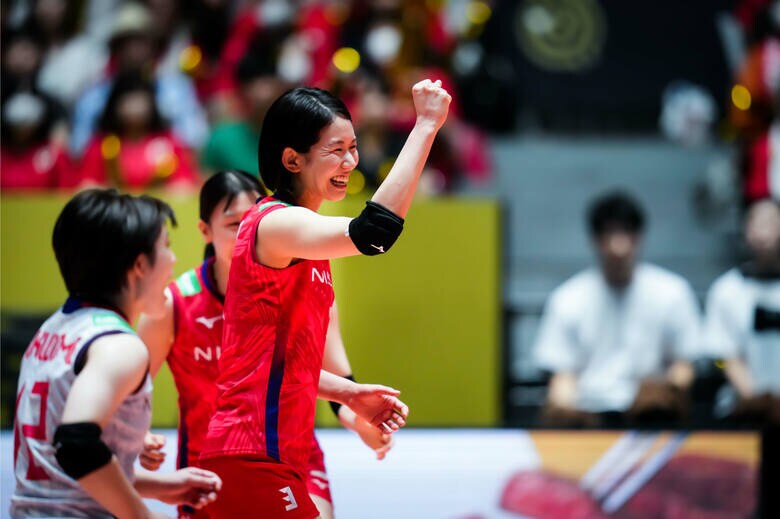 チーム最多14得点の古賀（写真：©️FIVB）