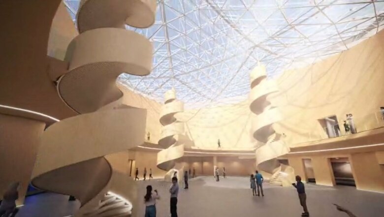 大阪ヘルスケアパビリオン完成イメージ　※2025年日本国際博覧会大阪パビリオン推進委員会　2025年日本国際博覧会大阪パビリオン