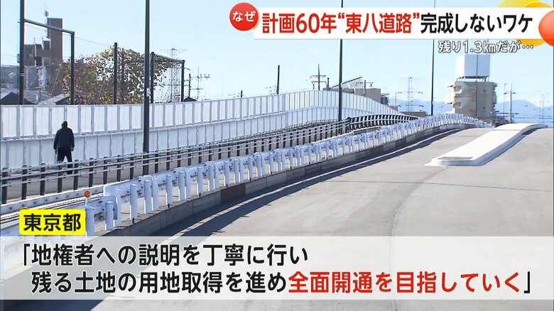 「地権者への説明を丁寧に行う」と話す東京都