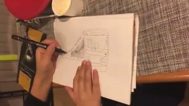 何も見ないで描けるのだそう