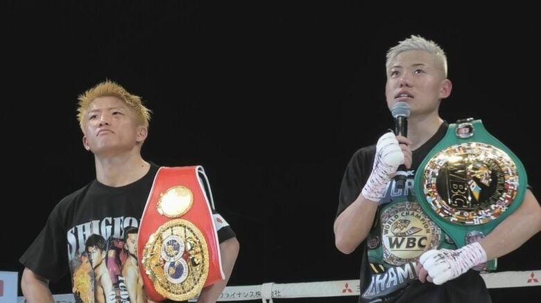 弟の重岡銀次朗（左）と兄の重岡優大（右）