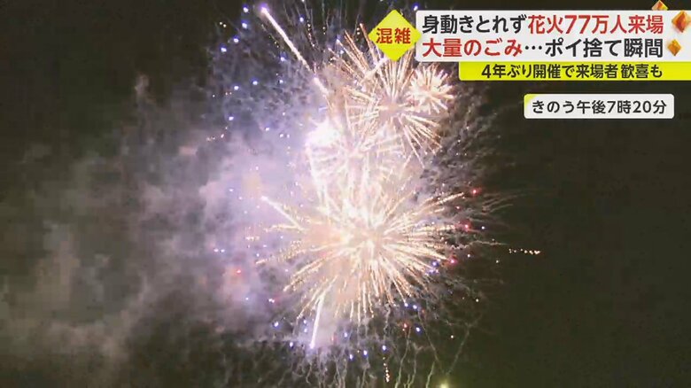 夏の夜空を彩った打ち上げ花火