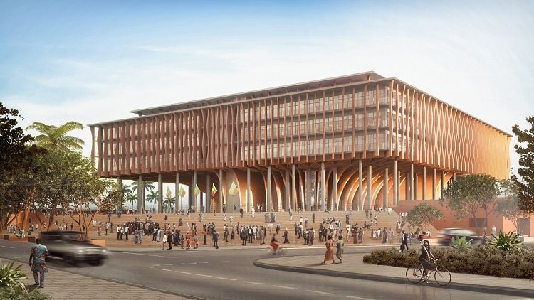 ベナン国会議事堂の完成予想図 Courtesy of Kéré Architecture