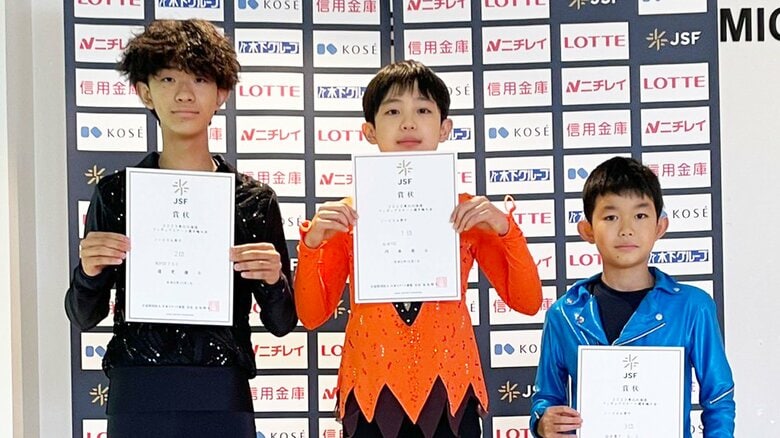 ノービスA男子表彰台（東北・北海道選手権）