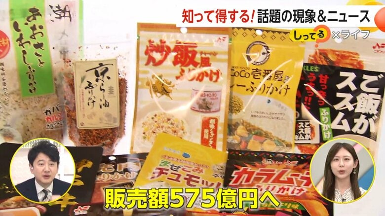 販売額が過去最高の575億円に達すると言われているふりかけ