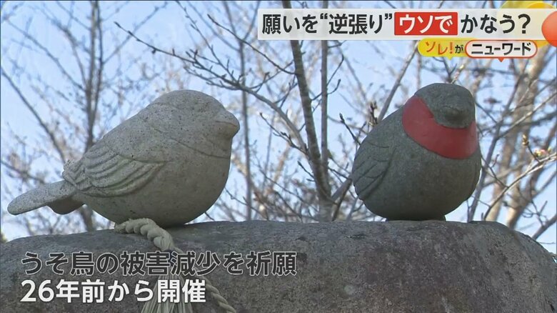 「うそ鳥」被害減少への祈願が「うそとり大明神大祭」のきっかけとなったという