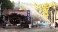 市指定有形文化財に「雲龍巻柱」　文化財防火デーを前に　小林市の神社で消防訓練　