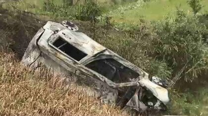 軽自動車が全焼し性別不明の1人の遺体見つかる　電柱に衝突して炎上か　国道495号は一時通行止めも　福岡・宗像市