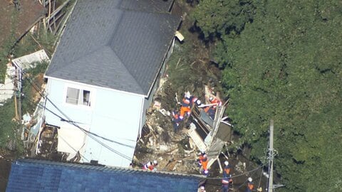 神奈川・三浦市の土砂崩れ現場から遺体発見、安否不明の20代女性か　千葉県知事「台風26号まで時間がない」　住民からも不安の声