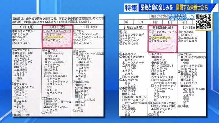 6年前のフルーツポンチ(左)と材料に違いが…