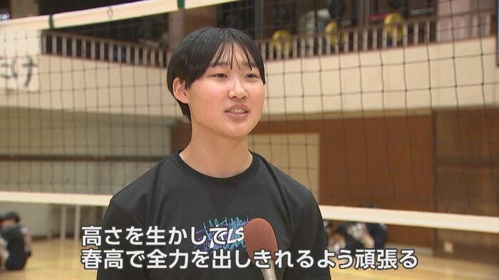 ミドルブロッカー・常田心優選手（3年）