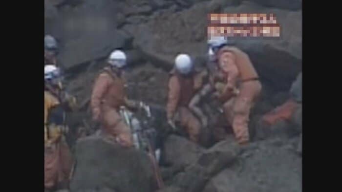 男の子救出の瞬間