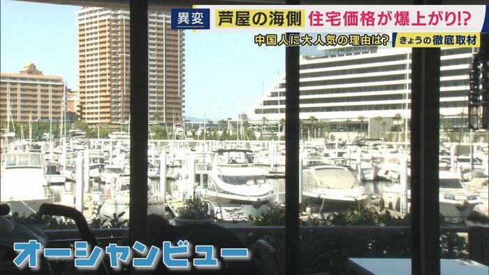 オーシャンビューの住宅内