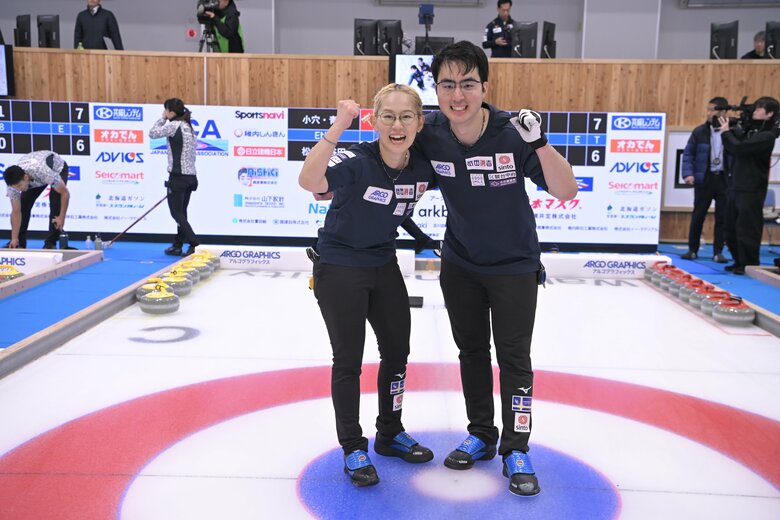 【カーリング】青木豪「五輪は僕の夢の舞台」小穴桃里・青木豪組がミラノ・コルティナ五輪最終予選日本代表に決定＜ミックスダブルス日本代表決定戦＞｜FNNプライムオンライン