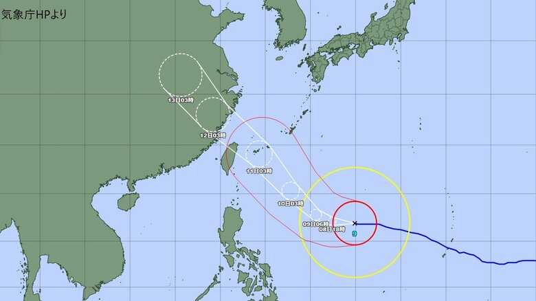 【台風情報】台風9号あさって沖縄に最接近　12メートルの高波予想や家屋倒壊の恐れも　気象庁が気象解説情報｜FNNプライムオンライン