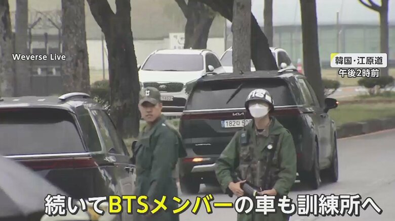 車で訓練所へ入ったJ-HOPEさん