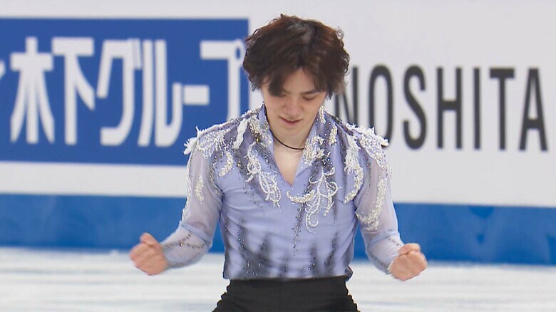 ショート後にはガッツポーズも飛び出した（2024年世界選手権）