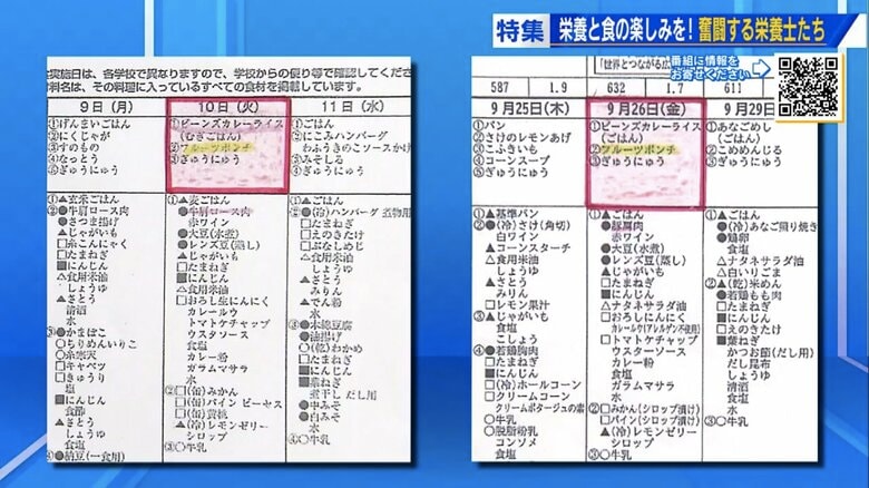 6年前のフルーツポンチ（左）と材料に違いが…