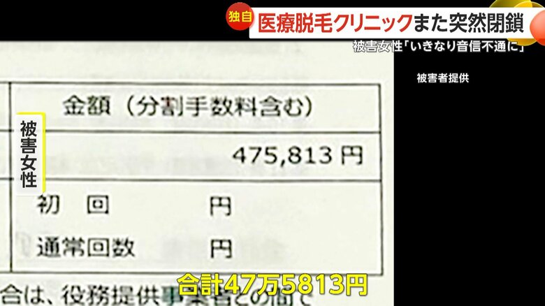 被害女性は約50万円をすでにクレジット払いしていたという。