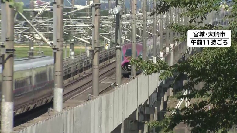 連結部分が外れた東北新幹線