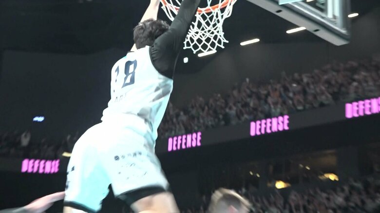 馬場選手のプレーが観客を魅了