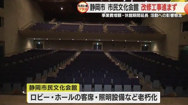 老朽化の進むホール内部