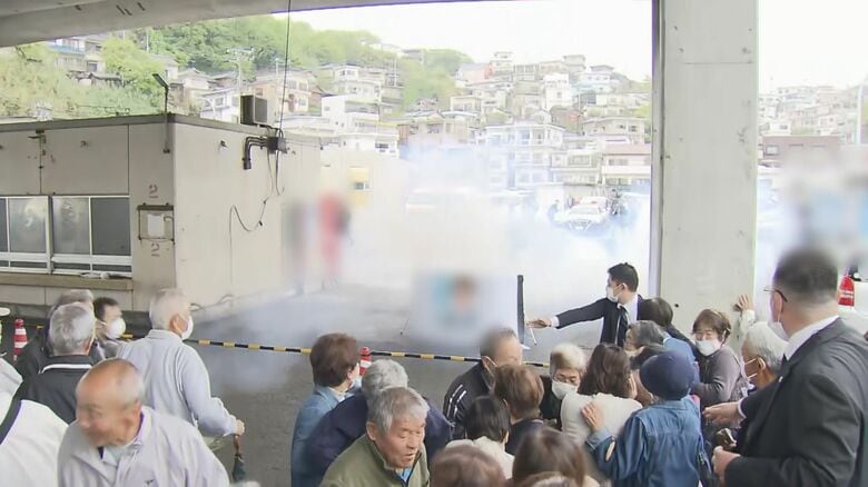 爆発直後の様子　2023年4月15日