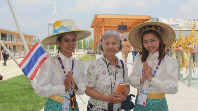 韓国・麗水万博を訪れた山田さん（２０１２年）　※提供：山田外美代さん