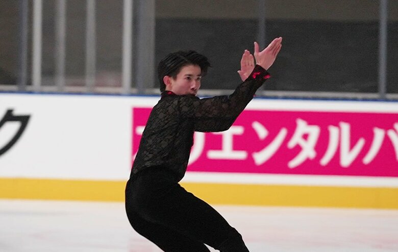 ジャンプの転倒が響き点数を伸ばせなかった植村のショート