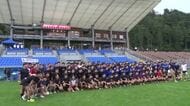 早大ラグビー蹴球部が高校生と合同練習　釜石市で夏合宿　岩手県