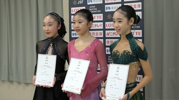 ジュニア女子の表彰式