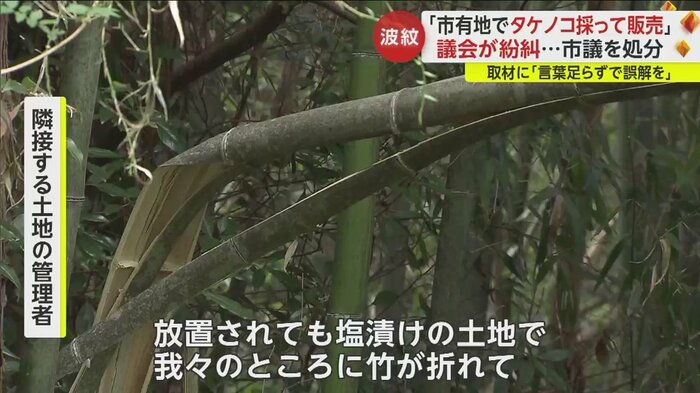 隣接する土地の管理者は沼津市にケアを申し入れたが放置されているという