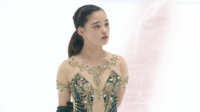 ショートで姉・ゆは菜の衣装を着て滑る横井きな結(中部選手権)