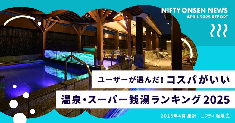 ユーザーが選んだ！コスパがいい温泉・スーパー銭湯ランキング2025　～1,000円前後でリフレッシュ！お財布にやさしい癒しスポットTOP10～