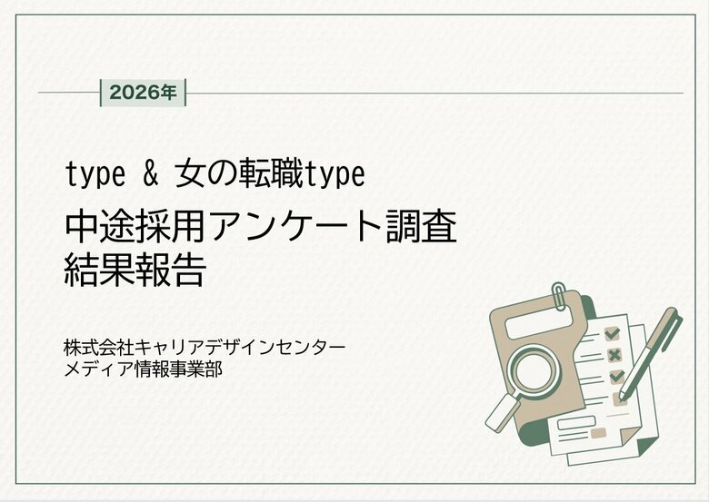 【アンケート結果】中途採用活動状況アンケート 調査結果報告(2026.03)を転職サイト『type』『女の転職type』が公開！