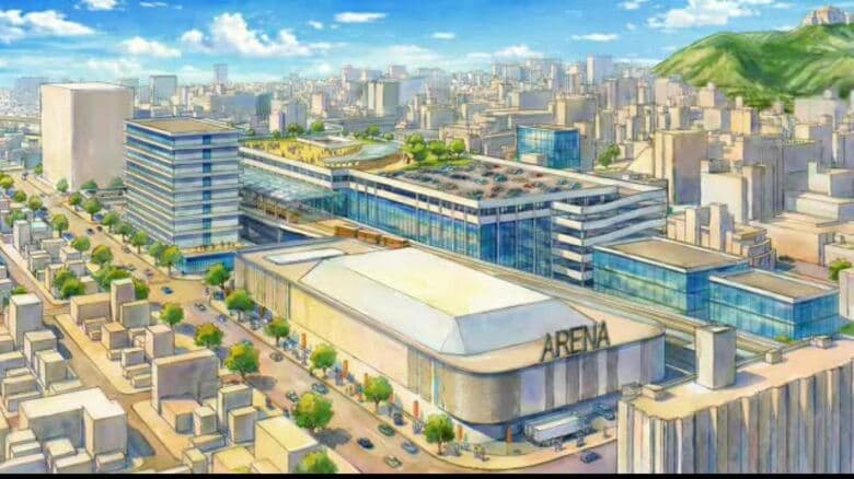 ＪＲ松山駅周辺「１００年に１度の再開発」松山市がプラン発表　アリーナは約２００億円かけ整備【愛媛】｜FNNプライムオンライン