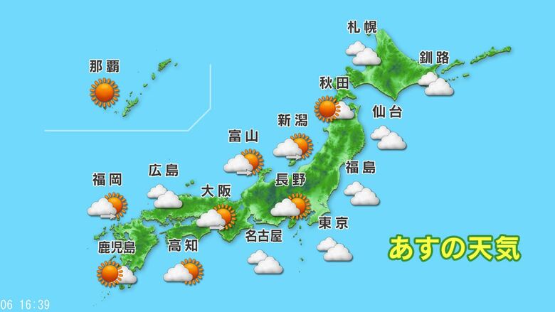 全国のあす7月7日の天気