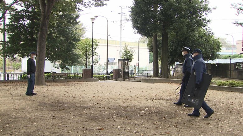 訓練とはいえ、身柄確保の場面は、かなり緊迫していた。