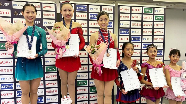 ノービスA女子表彰台（全日本ノービス）