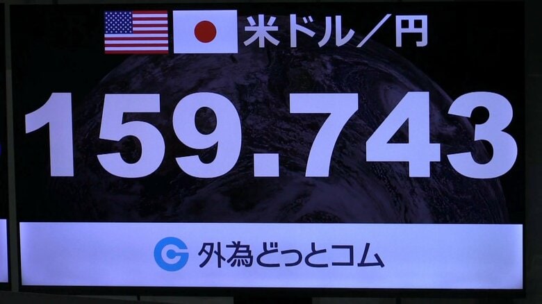 1ドル＝160円の節目到達が目前に