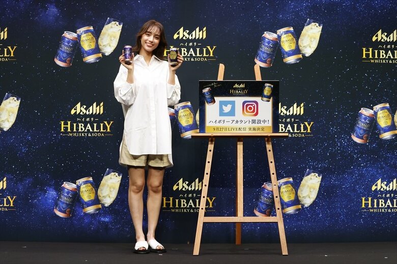 滝沢カレンさん登壇　ハイボリー新CM発表会　東京・渋谷